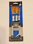 028995506031 Plaid Folk Art Gold Taklon Brush Pack Soft