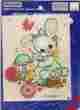 0290 Decalart Nos Retro Nursery Decoupage Waterslide Decal White Fluffy Bunny Rabbit