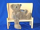 10x10x4 " Cute Bench Bear 8 Doll Wood Display Unfinished Basswood Pc