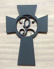 X16.5 11.4 Laser Wood Cross Unfinished " "x16.5 Cutout Monogram Initial