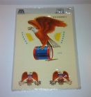 1197-e 60s Meyercord White Eagle Nos 13 American Vintage Red Decal 70s Blue 1197