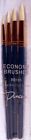 133634 Duncan Ceramics Piece White Bristle Round Brush Set Artists Brushes