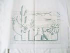 7102 14x21 Tri-chem Paint Ready Cacti Quilt Fabric Picture Southwest