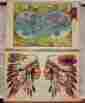 1528-a 1503-b Meyercord Decals Vintage 2 Chief Headress Old World Map Sealed Packages