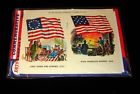 1776 Meyercord Vtg Patriotic Transfer Decal Flags Nip Water Slide