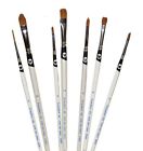 1932 Weber Art Permalba Oil Brush Pure Red Sable Set Of 7 018918019328