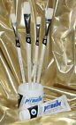 1937 Weber Art Permalba Oil Brush White Bristle Perfect Flat Set Of 4 018918019373