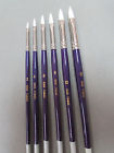 1006 2-4-6-8-10-12 Tobgi Set 6 Artist Quality Synthetic White Sable Brushes Filbert Shape