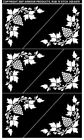 20-0470 Armour Rub Etch Glass Etching Stencil Grape Corners 085593204707