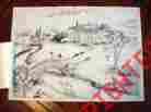 2327 Tri Chem Vintage Ready To Paint Country House Scene 18 X 24 Self Shading