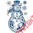66-00-00011 24x36 Inkadinkado Wall Decor Stickers Decal Large Snowman 725718034030