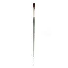 25016 Silver Brush Limited Ruby Satin Long Handle Flat 765179281567