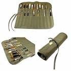 2ys-art01 Moohoo Artist Paint Brush Holder Roll Up Travel Canvas Bag