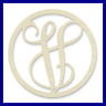 300475 Single Letter Circle Monogram Unfinished Home Decor 835153004755