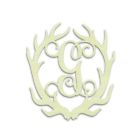 300540 Unfinishedwoodco Antler Monogram Decorative Piece