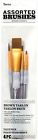 30062992 Darice Brown Taklon Brush Pack 889092610218