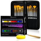 4321935125 Acrylic Angled Paintbrushes Paint Brush Set With Premium 5060561800032