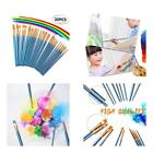 4321945021 Noorlee Pack Paint Brush Set Pcs Nylon Hair 785197262133