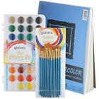 432221144 Watercolor Paint Includes Colors Professional Brushes Pad 809128341411