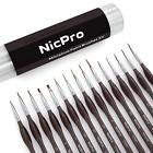 4336962528 Nicpro Detail Paint Brush Set Professional Miniature Fine 695637866596