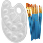 4336965685 Heartybay Round Pointed Tip Nylon Hair Brush Set With Piece