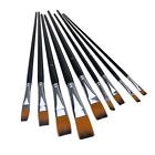 4336965686 Marrywindix Flat Pointed Tip Nylon Hair Acrylic Watercolor Brush Artists