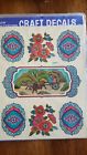 5006-c Meyercord Vintage Water Transfer Decals Mulitcolor Flowers Asian Theme