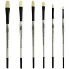 5206816155599 Zem Chungking White Hog Bristle Filberts Brush Set