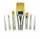 7-piece Rset-rg7 Royal Gold And Langnickel Short Handle Paint Brush Set Specialty
