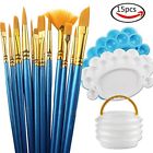 711202942127 Cocoboo Acrylic Paint Brush Set Blue Nylon Hair