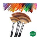 717261342090 Linkhome Paint Brush Set Artist Fan Brushes Wood