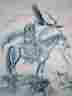 7538 Tri Chem Indian Warrior Eagle Picture Paint Preshaded Liquid Embroidery