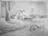 7591 Tri Chem Old Barn Windmill Wagon Wheel Pre Shaded 9 X 12