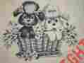 8001 Tri Chem Poodles In Basket Picture To Paint Pre Shaded Liquid Embroidery