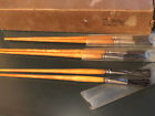 0153 8024 244 Fpi Inc New Vintage Lot Of Horse Hair Paint Brushes