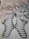 8093 Tri Chem Christmas Stocking Puppy Dog In Sock Large Pre Shaded Trichem