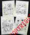 8229 Kittens Flowers Trichem Vtg Kitten Cat Liquid Embroidery Picture To Paint Preshaded Preshade Lot