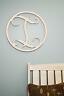 835153000092 Unfinishedwoodco Single Letter Circle Monogram White