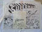8389 Vintage Tri Chem Superman Picture To Paint Felt Usa Poster