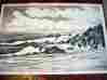 8454 Tri Chem Vintage Large Tri-chem Ready To Paint Sea Scene W Instructions 24 X 36