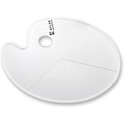 85790 Helan Commerce Large Oval Shaped White Plastic Palette 703694006005