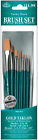 9155 Royal Brush Shd 2 6 10 Rnd 1 3 5 Dt 0 Flat 8 Set Value Pack Gold Taklon Pkg 090672225580