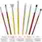 9603301090 Daveliou Paint Brushes 24 Brush Set Free Holder 4 Hair 5 Head Shapes 784672461610