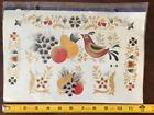 A-135 Decoral Vintage Handpainted Waterslide Decal Fruit Birds New Old Stock