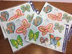 A-25 Decoral Vintage Decals Butterflies Decorcal Lot Of Nip
