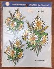 A-38 Decoral Flower Decal Hand Painted Effect Vintage Decorcal New In