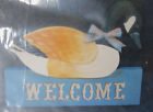 A8073 Artistic Craft Supply Swan Welcome Sign Unpainted Wood Surface Pattern