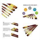 Ab44 Short Handle Paintbrush Sets Artist Brushes Of Professional 699974859341