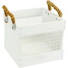 Crate-7.75 Ac0655 Hampton Art Wood Chickenwire White Handles 729632168352