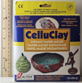 Activa 036061002035 Celluclay Instant Papier Paper Mache 1 One Pound White Brand New